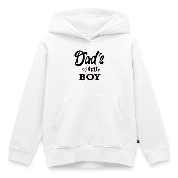Baby Kind Papa Dad Kleiner Junge Little Boy - Kinder Premium Organic Hoodie - Weiß - Vorne - AI Model Kid Female (0cm)