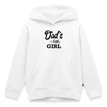 Bébé enfant papa papa Petite fille Petite fille Petite fille - Sweat Premium à capuche enfant bio - blanc - Devant - AI Model Kid Female (0cm)