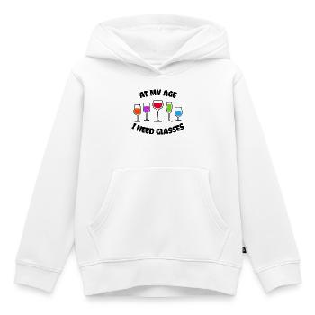 Lustig Witz Humorvoll Statement Cool - Kinder Premium Organic Hoodie - Weiß - Vorne - AI Model Kid Female (0cm)