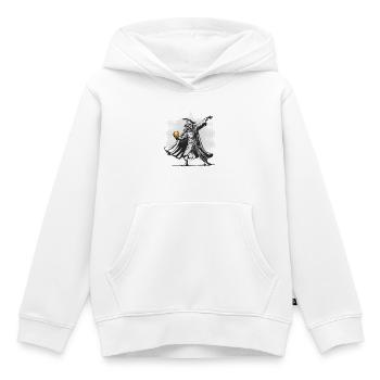 Le lanceur d’orbe - Sweat Premium à capuche enfant bio - blanc - Devant - AI Model Kid Female (0cm)