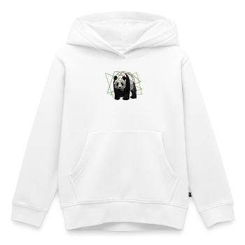 Großer Panda - Kinder Premium Organic Hoodie - Weiß - Vorne - AI Model Kid Female (0cm)