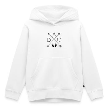 Dad Papa Vater Babyfüße - Kinder Premium Organic Hoodie - Weiß - Vorne - AI Model Kid Female (0cm)