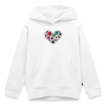 Natur Herz Naturliebhaber - Kinder Premium Organic Hoodie - Weiß - Vorne - AI Model Kid Female (0cm)
