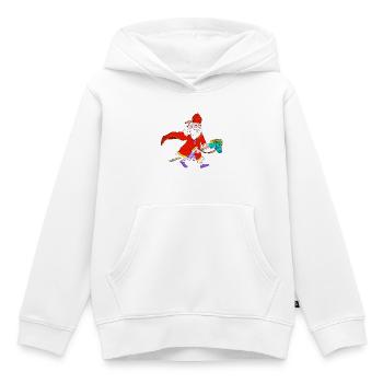 Saint-Nicolas sur le cheval de loisir jouet - Sweat Premium à capuche enfant bio - blanc - Devant - AI Model Kid Female (0cm)