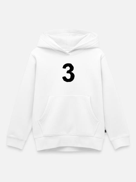 3 - Kinder Premium Organic Hoodie - Weiß