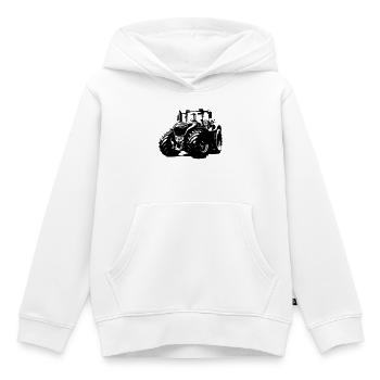 Tracteur allemand robuste avec des jantes rouges - Sweat Premium à capuche enfant bio - blanc - Devant - AI Model Kid Female (0cm)