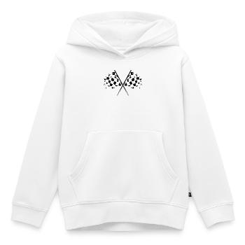racing Flagge Symbol Illustration Zielflagge icon - Kinder Premium Organic Hoodie - Weiß - Vorne - AI Model Kid Female (0cm)