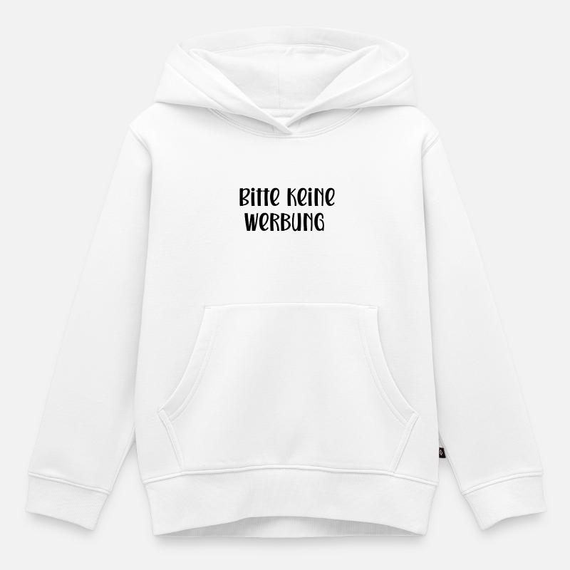 Bitte keine Werbung - Kinder Premium Organic Hoodie - Weiß