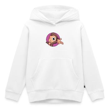 Cheeky monkey - Kids Premium Organic Hoodie - white - Front - AI Model Kid Female (0cm)