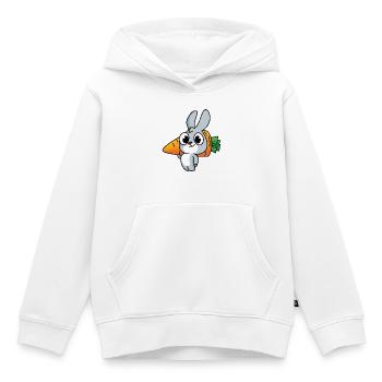 Fleißiges Häschen - Kinder Premium Organic Hoodie - Weiß - Vorne - AI Model Kid Female (0cm)