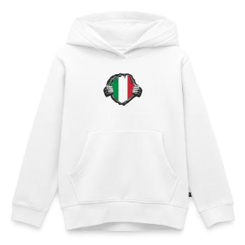 Italien Brust Design - Kinder Premium Organic Hoodie - Weiß - Vorne - AI Model Kid Female (0cm)