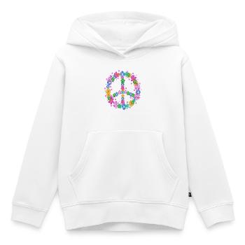 Friedenszeichen Friedensbewegung Liebe Frieden - Kinder Premium Organic Hoodie - Weiß - Vorne - AI Model Kid Female (0cm)