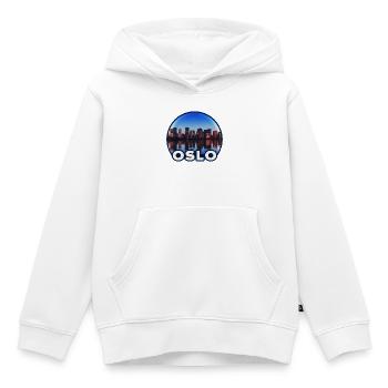 Oslo Skyline Reflektion - Kinder Premium Organic Hoodie - Weiß - Vorne - AI Model Kid Female (0cm)