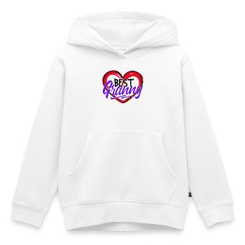 Déclaration de grand-mère Grand-mère Meilleure grand-mère Grand-mère préférée - Sweat Premium à capuche enfant bio - blanc - Devant - AI Model Kid Female (0cm)