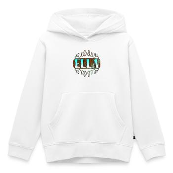 Namenstag Tochter ELLA - Kinder Premium Organic Hoodie - Weiß - Vorne - AI Model Kid Female (0cm)