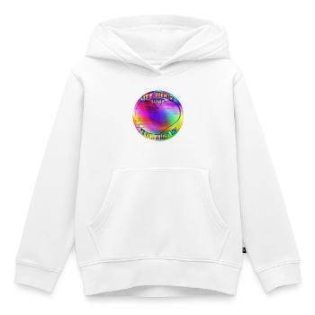 Regenbogen mit Herz und Toleranz ohne Mauer - Kinder Premium Organic Hoodie - Weiß - Vorne - AI Model Kid Female (0cm)