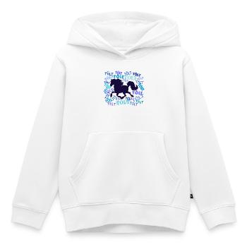 Horse Fool Saying Horses Tölt Icelandic Horses - Kids Premium Organic Hoodie - white - Front - AI Model Kid Female (0cm)