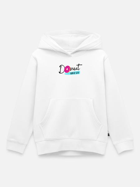 Donut Süßigkeiten Statement Naschen Lecker - Kinder Premium Organic Hoodie - Weiß