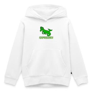 Signe du zodiaque Capricorne Horoscope Superstition - Sweat Premium à capuche enfant bio - blanc - Devant - AI Model Kid Female (0cm)