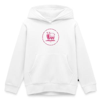 Mouton - Ne sois pas le noir par CD - Sweat Premium à capuche enfant bio - blanc - Devant - AI Model Kid Female (0cm)