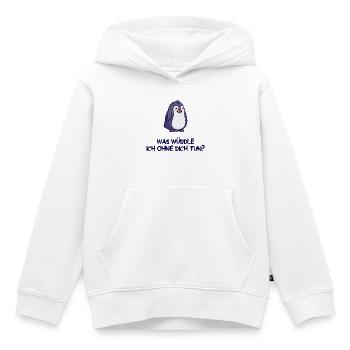 Tier Humorvoll Pinguin Statement Arktis Vogel - Kinder Premium Organic Hoodie - Weiß - Vorne - AI Model Kid Female (0cm)