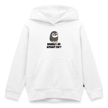 Déclaration d’oiseau froid Manchot animal pôle Sud - Sweat Premium à capuche enfant bio - blanc - Devant - AI Model Kid Female (0cm)