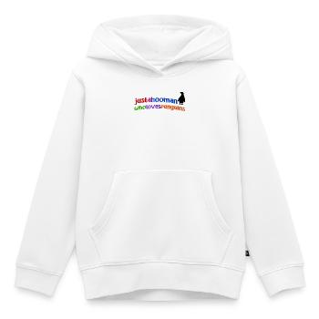 Penguin Cool Statement Animal Oiseau du pôle Sud - Sweat Premium à capuche enfant bio - blanc - Devant - AI Model Kid Female (0cm)
