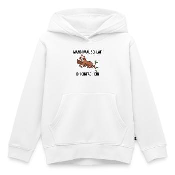 Schlafen Säugetier Dschungel Faultier Statement - Kinder Premium Organic Hoodie - Weiß - Vorne - AI Model Kid Female (0cm)