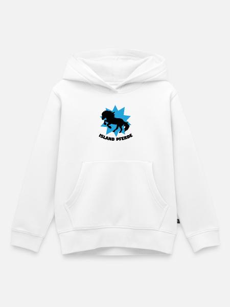 Reiten Islandpferde Haflinger Statement Pferde - Kinder Premium Organic Hoodie - Weiß