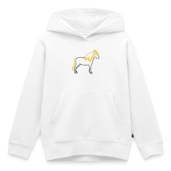 Isländer Islandpferde Pferde Pferdenarr Reiten - Kinder Premium Organic Hoodie - Weiß - Vorne - AI Model Kid Female (0cm)