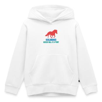 Islandpferde Pony Islandponys Galopp Statement - Kinder Premium Organic Hoodie - Weiß - Vorne - AI Model Kid Female (0cm)