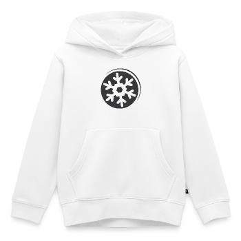 Snowflake Snow Symbol Icon Logo Crystal - Kids Premium Organic Hoodie - white - Front - AI Model Kid Female (0cm)