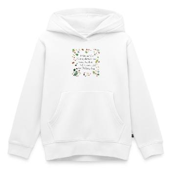 Laub mit Spruch - Kinder Premium Organic Hoodie - Weiß - Vorne - AI Model Kid Female (0cm)