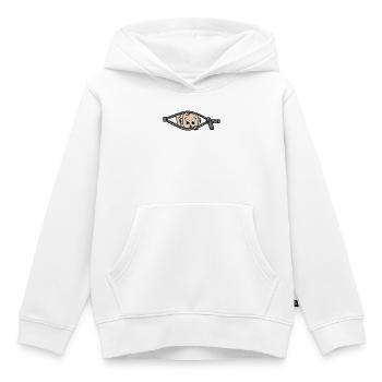 Bébé Mère Enceinte Ventre de bébé Famille née - Sweat Premium à capuche enfant bio - blanc - Devant - AI Model Kid Female (0cm)