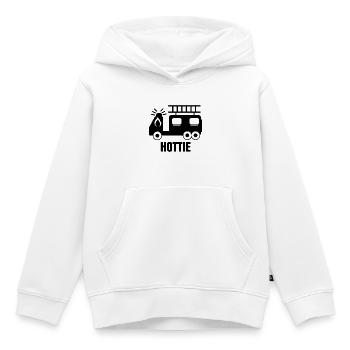 Fire engine fire protection fire brigade slogan - Kids Premium Organic Hoodie - white - Front - AI Model Kid Female (0cm)