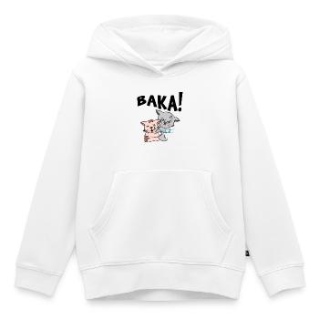 Baka Anime Manga Zeichentrick Katze Spruch - Kinder Premium Organic Hoodie - Weiß - Vorne - AI Model Kid Female (0cm)