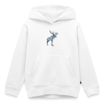 Elch Skulptur Schweden - Kinder Premium Organic Hoodie - Weiß - Vorne - AI Model Kid Female (0cm)