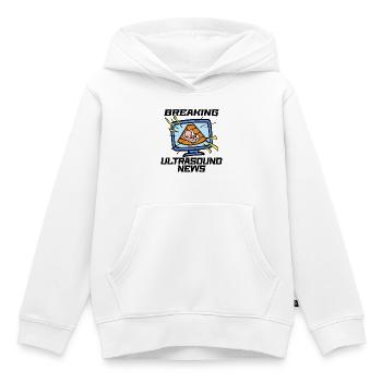 Bébé Ventre Grossesse Grossesse Statemnet Bébé - Sweat Premium à capuche enfant bio - blanc - Devant - AI Model Kid Female (0cm)
