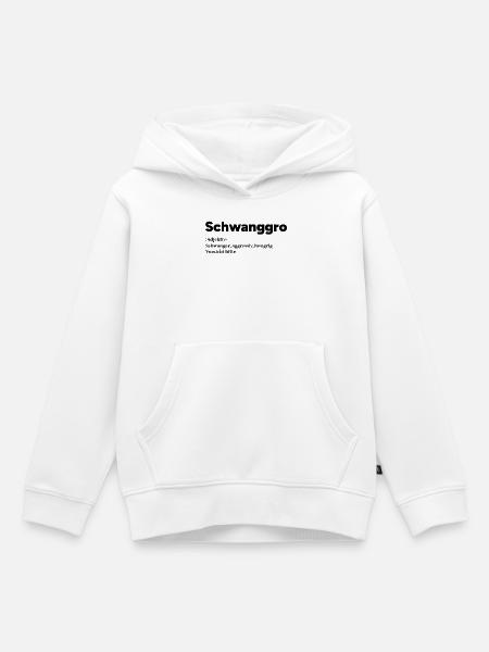 Schwangerschaft Schwanger Mutter Statement Eltern - Kinder Premium Organic Hoodie - Weiß