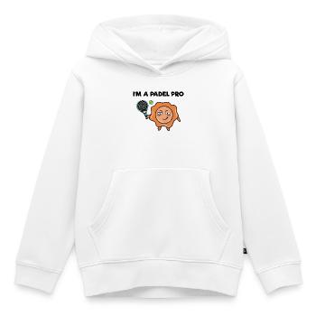 Schmetterball Spieler Statement Padel Ball Racket - Kinder Premium Organic Hoodie - Weiß - Vorne - AI Model Kid Female (0cm)