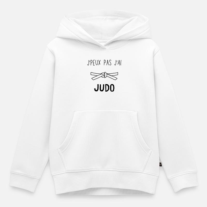 J Peux Pas J Ai Judo - Sweat Premium à capuche enfant bio - blanc