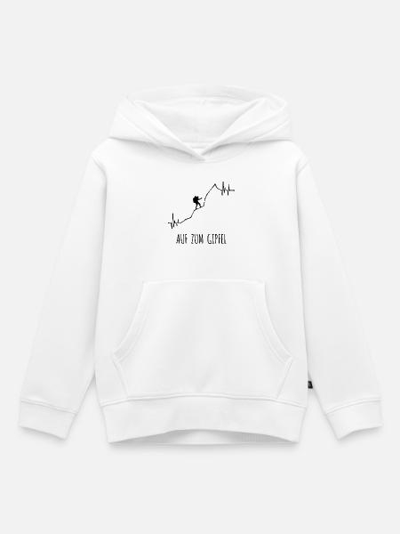 Bergsteigen Wandern Statement Berge Bergwanderung - Kinder Premium Organic Hoodie - Weiß