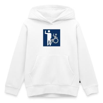 Nicht alle Behinderungen sind sichtbar * - Kinder Premium Organic Hoodie - Weiß - Vorne - AI Model Kid Female (0cm)