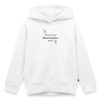 Willst du meine Patentante - Kinder Premium Organic Hoodie - Weiß - Vorne - AI Model Kid Female (0cm)
