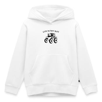 Landleben Traktor Landluft Kraftfahrzeug Spruch - Kinder Premium Organic Hoodie - Weiß - Vorne - AI Model Kid Female (0cm)