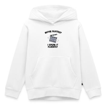 Regarder des films Déclaration Cinéma Cinéma Cinéma - Sweat Premium à capuche enfant bio - blanc - Devant - AI Model Kid Female (0cm)
