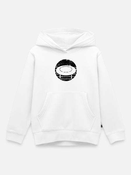 Trampolin Zeichnung - Kinder Premium Organic Hoodie - Weiß