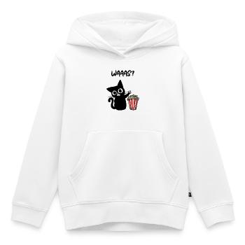 Movies Popcorn Katze Binge Watching Spruch Cineast - Kinder Premium Organic Hoodie - Weiß - Vorne - AI Model Kid Female (0cm)
