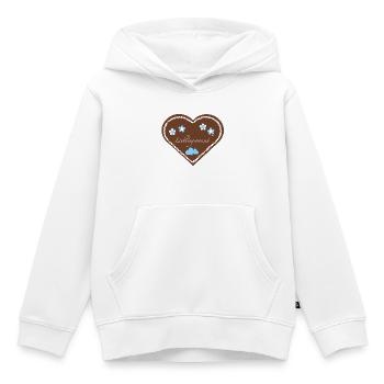 "Jahrmarkt-Liebe" Lieblingsmensch hellblau - Kinder Premium Organic Hoodie - Weiß - Vorne - AI Model Kid Female (0cm)
