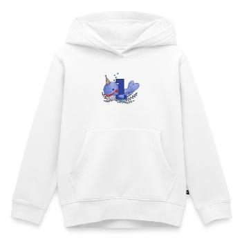 Erster Geburtstag Happy Birthday Kleiner Wal - Kinder Premium Organic Hoodie - Weiß - Vorne - AI Model Kid Female (0cm)